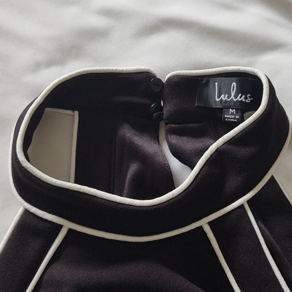 Black and white sleeveless jumpsuit - Picture 5 of 5